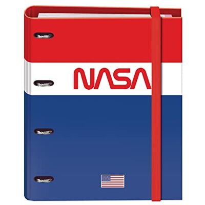 DOHE Carpeta Recambio 4 Anillas 32x28x4 cm (Para folios A4) 100 hojas cuadriculadas, goma elástica, separadores, sobre de plástico y compresor Material escolar NASA Flag DOHE Carpeta Recambio 4 Anillas 32x28x4 cm (Para folios A4) 100 hojas cuadriculadas, goma elástica, separadores, sobre de plástico y compresor Material escolar NASA Flag