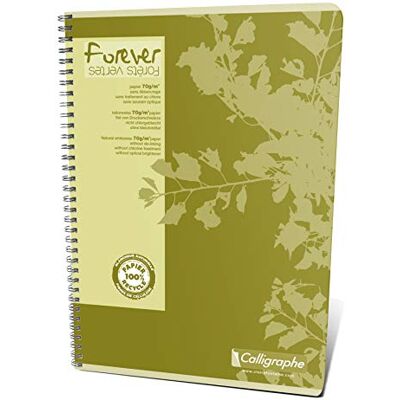Calligraphe Forever Lot de 5 Cahiers à spirale A4 quadrillé 90 feuilles 70 g Assortis Calligraphe Forever Lot de 5 Cahiers à spirale A4 quadrillé 90 feuilles 70 g Assortis