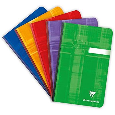 Clairefontaine Un Carnet Dos Toilé 11x17 cm 192 pages Petits Carreaux Papier Blanc 90 g Couverture Carte Pelliculée Couleur Aléatoire Clairefontaine Un Carnet Dos Toilé 11x17 cm 192 pages Petits Carreaux Papier Blanc 90 g Couverture Carte Pelliculée Couleur Aléatoire