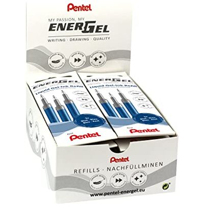 Pentel EnerGel LRN5 Recambio para bolígrafo de gel (0,5 mm, 12 x 3 unidades), color azul Pentel EnerGel LRN5 Recambio para bolígrafo de gel (0,5 mm, 12 x 3 unidades), color azul