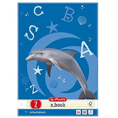 herlitz – Bloc de trabajo X. Book, DIN A4, líneas 2 herlitz – Bloc de trabajo X. Book, DIN A4, líneas 2