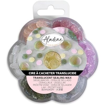 Aladine – Flores de cera para ocultar translúcidas – 7 colores – Perlas de cera Aladine – Flores de cera para ocultar translúcidas – 7 colores – Perlas de cera
