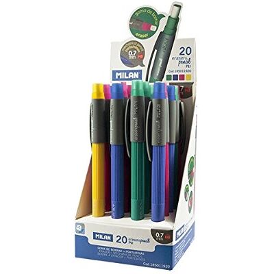 MILAN PL1 Touch Portaminas, 20 unidades, 0.7 mm, multicolor MILAN PL1 Touch Portaminas, 20 unidades, 0.7 mm, multicolor