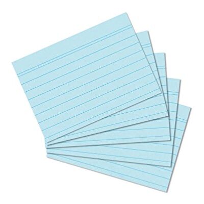 herlitz Fichas A7 10,6 x 7,5 cm, a rayas, azul, 100 unidades Para escuela, estudio y oficina herlitz Fichas A7 10,6 x 7,5 cm, a rayas, azul, 100 unidades Para escuela, estudio y oficina