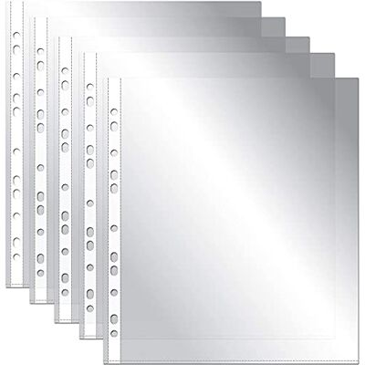 OFITURIA ® Fundas Perforadas Multitaladro para Folios A4 Plástico Transparente de Polipropileno Piel de Naranja 2000 unidades OFITURIA ® Fundas Perforadas Multitaladro para Folios A4 Plástico Transparente de Polipropileno Piel de Naranja 2000 unidades