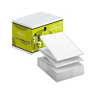 Q-Connect Fabrisa Caja de 1500 hojas de papel continuo, 2 hojas, 240 x 11 Q-Connect Fabrisa Caja de 1500 hojas de papel continuo, 2 hojas, 240 x 11