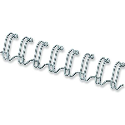 Fellowes CRC Pack de 100 canutillos tipo wire, doble espiral, paso 3:1", 34 agujeros, 12 mm, plata Fellowes CRC Pack de 100 canutillos tipo wire, doble espiral, paso 3:1", 34 agujeros, 12 mm, plata