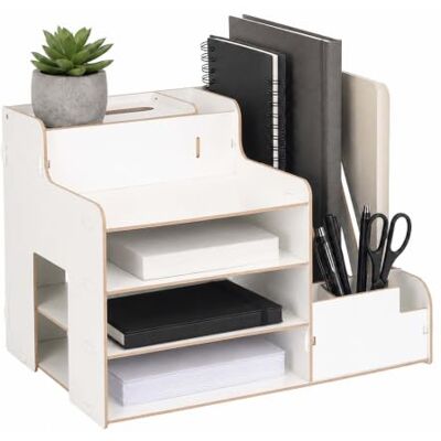 Relaxdays organizador de documentos A4, portarrevistas, blanco, oficina (Al x An x Fon) Dimensiones: 28 x 37 x 29 cm, organizador de escritorio Relaxdays organizador de documentos A4, portarrevistas, blanco, oficina (Al x An x Fon) Dimensiones: 28 x 37 x 29 cm, organizador de escritorio