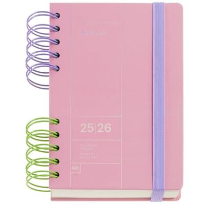 Miquelrius Agenda Escolar 2025 2026, Septiembre a Agosto, Tamaño 126 x 178 mm, Día Página, Doble Espiral Bicolor, Cubierta Rígida, Cierre con goma, Pegatinas, Español-Inglés-Portugués Miquelrius Agenda Escolar 2025 2026, Septiembre a Agosto, Tamaño 126 x 178 mm, Día Página, Doble Espiral Bicolor, Cubierta Rígida, Cierre con goma, Pegatinas, Español-Inglés-Portugués