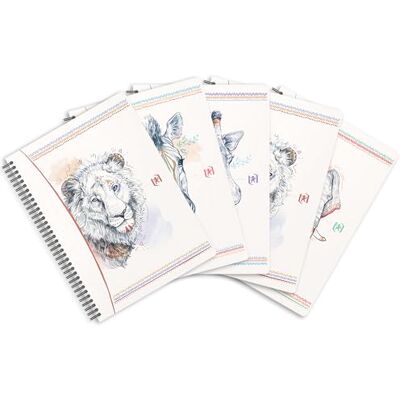 Oxford Boho Chic Cuaderno con espiral (B5, a rayas, 5 unidades, 120 páginas, 90 g, tapa dura, diseño aleatorio) Oxford Boho Chic Cuaderno con espiral (B5, a rayas, 5 unidades, 120 páginas, 90 g, tapa dura, diseño aleatorio)