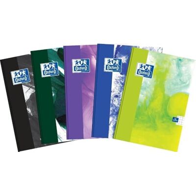 Oxford Cuaderno escolar A5 Kladde 96 hojas cuadriculadas con borde lateral, aspecto de papel 90 g, sobre laminado fijo, juego de bloc de notas para oficina y escuela, paquete de 5 unidades, mezcla de Oxford Cuaderno escolar A5 Kladde 96 hojas cuadriculadas con borde lateral, aspecto de papel 90 g, sobre laminado fijo, juego de bloc de notas para oficina y escuela, paquete de 5 unidades, mezcla de