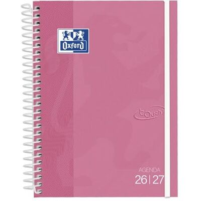 Oxford Touch, Agenda 2026 2027, Semana Vista, Tapa Extradura, A5 (15x21 cm), Español, Color Fuchsia Oxford Touch, Agenda 2026 2027, Semana Vista, Tapa Extradura, A5 (15x21 cm), Español, Color Fuchsia