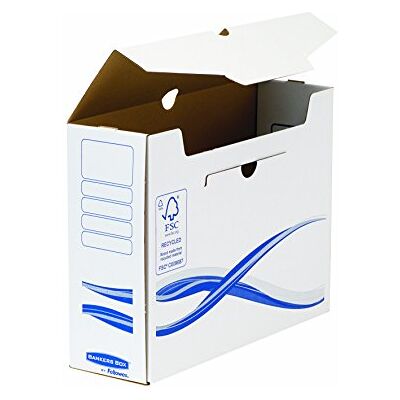 Bankers Box Fellowes conjunto básico de 10 cajas de archivo A4 10 cm Blanco/Azul Bankers Box Fellowes conjunto básico de 10 cajas de archivo A4 10 cm Blanco/Azul