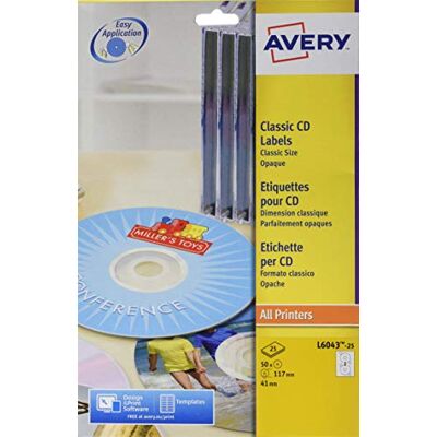 Avery L6043 Etiquetas para CD Blancas - Labels Avery L6043 Etiquetas para CD Blancas - Labels
