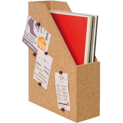 Bi-Office Archivador de notas de corcho, 24 x 32 x 8.5 cm, color natural Bi-Office Archivador de notas de corcho, 24 x 32 x 8.5 cm, color natural