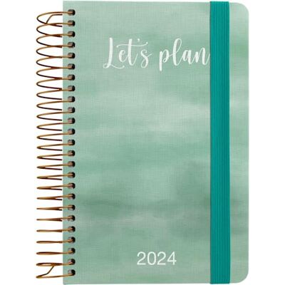 Grafoplas Agenda Semana Vista 2024 A6 Español Diseño Calm 10, 5x14, 9cm Con Espiral Tapa Dura Forrada en Tela Impresa Cierre Elástico Perfecta para Gestionar tu Tiempo Grafoplas Agenda Semana Vista 2024 A6 Español Diseño Calm 10, 5x14, 9cm Con Espiral Tapa Dura Forrada en Tela Impresa Cierre Elástico Perfecta para Gestionar tu Tiempo