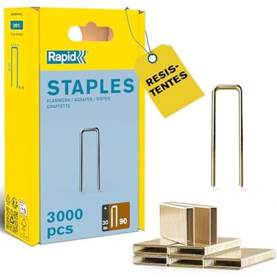 Rapid Grapa estrecha 90/30 3M PP en caja con orificio para colgar Rapid Grapa estrecha 90/30 3M PP en caja con orificio para colgar