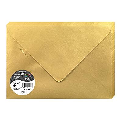 Clairefontaine 5652 C Pack de 20 sobres 16,20 x 22,90 x 0,10 cm, color dorado 16.20 x 22.90 x 0.10 Clairefontaine 5652 C Pack de 20 sobres 16,20 x 22,90 x 0,10 cm, color dorado 16.20 x 22.90 x 0.10