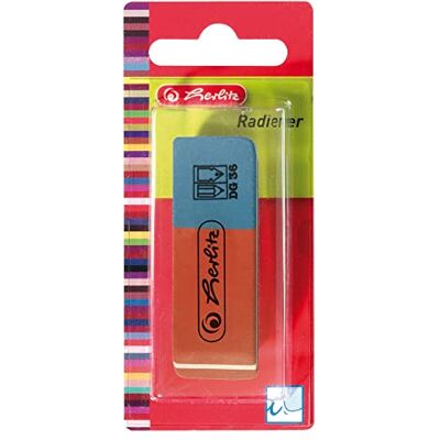 Herlitz Radierer 2er DG36 rot/blau Herlitz Radierer 2er DG36 rot/blau