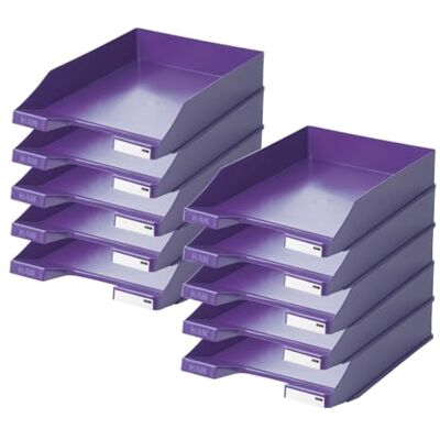 HAN 1027-X-57 Bandeja para cartas (10 unidades, hasta formato A4/C4, 1027-X-57), color lila HAN 1027-X-57 Bandeja para cartas (10 unidades, hasta formato A4/C4, 1027-X-57), color lila