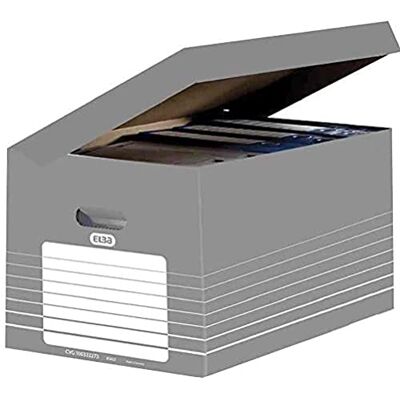 Elba Box Auto Contenedor con tapa integrada, color gris Elba Box Auto Contenedor con tapa integrada, color gris