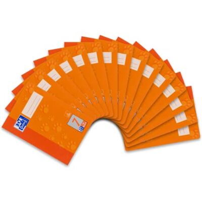 Oxford Cuaderno, A5, clase 7, cuadriculado, 7 mm, 16 hojas, 90 g/m2, paquete de 15, color naranja Oxford Cuaderno, A5, clase 7, cuadriculado, 7 mm, 16 hojas, 90 g/m2, paquete de 15, color naranja