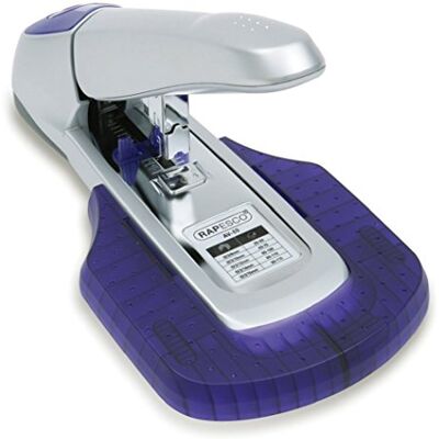 Rapesco AV-69 Grapadora de Gruesos con Tablero de Trabajo, Capacidad de 115 Hojas, Gris y Morado Rapesco AV-69 Grapadora de Gruesos con Tablero de Trabajo, Capacidad de 115 Hojas, Gris y Morado