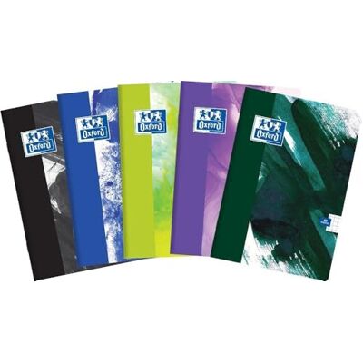 Oxford Cuaderno escolar A5, 60 hojas, cuadriculado, paquete de 5 unidades, mezcla de colores Oxford Cuaderno escolar A5, 60 hojas, cuadriculado, paquete de 5 unidades, mezcla de colores