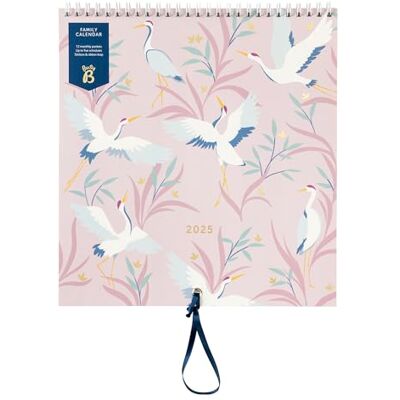 Busy B Calendario Familiar de Pared Grande 2025 Diseño Pájaros Calendario mensual 2025 para familias atareadas con 5 columnas y bolsillos de almacenamiento y pegatinas de colores Busy B Calendario Familiar de Pared Grande 2025 Diseño Pájaros Calendario mensual 2025 para familias atareadas con 5 columnas y bolsillos de almacenamiento y pegatinas de colores