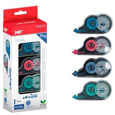 MP Tipex Cinta Correctora 12m x 5mm Blister de 12 Unidades MP Tipex Cinta Correctora 12m x 5mm Blister de 12 Unidades