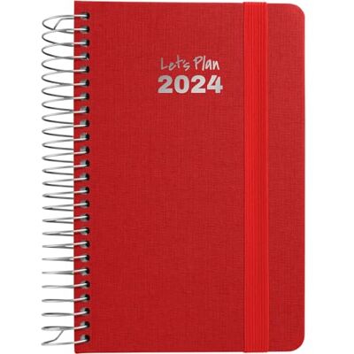 Grafoplas Agenda Pequeña Semana Vista 2024 Rojo A6 Español Espiral Tapa Dura Forrada Tela Cierre Elástico De Enero a Diciembre Año 24 Serie Fancy Grafoplas Agenda Pequeña Semana Vista 2024 Rojo A6 Español Espiral Tapa Dura Forrada Tela Cierre Elástico De Enero a Diciembre Año 24 Serie Fancy