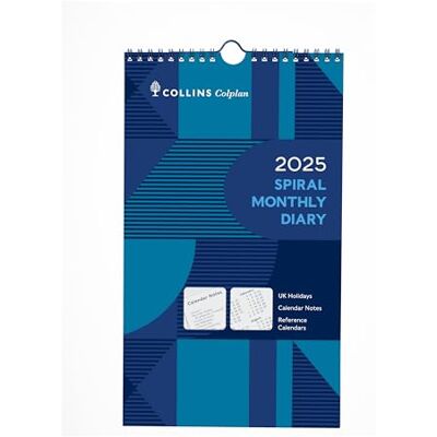 Collins Colplan 2025 Calendario mensual en espiral () Calendario de pared con alambre Collins Colplan 2025 Calendario mensual en espiral () Calendario de pared con alambre