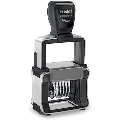 Trodat Sello Numerador Professional 5546 Autoentintable – 6-dígitos, impresión de 26 x 4 mm, tinta negra Trodat Sello Numerador Professional 5546 Autoentintable – 6-dígitos, impresión de 26 x 4 mm, tinta negra