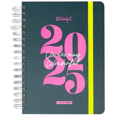 Mr. Wonderful Agenda Office 2025 Diaria Un año muy wonderful Incluye 8 Hojas de Pegatinas y Bloc de Notas Adhesivas con Formas Mr. Wonderful Agenda Office 2025 Diaria Un año muy wonderful Incluye 8 Hojas de Pegatinas y Bloc de Notas Adhesivas con Formas