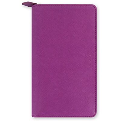 Filofax Organizador personal compacto Saffiano con cremallera, color frambuesa Filofax Organizador personal compacto Saffiano con cremallera, color frambuesa
