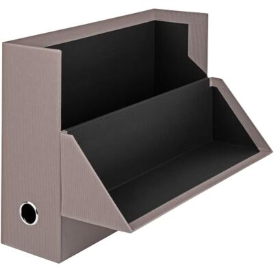 Rössler S.O.H.O. Caja de archivo A4 33,5 x 25,5 x 9,5 cm, color topo Caja de almacenamiento con tapa de cartón para documentos, expedientes, archivos y material de oficina Rössler S.O.H.O. Caja de archivo A4 33,5 x 25,5 x 9,5 cm, color topo Caja de almacenamiento con tapa de cartón para documentos, expedientes, archivos y material de oficina