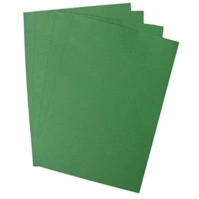 Pavo Cubiertas de encuadernación tipo piel, tamaño DIN A4, 250 g/m², 100 unidades, color Verde Bosque Pavo Cubiertas de encuadernación tipo piel, tamaño DIN A4, 250 g/m², 100 unidades, color Verde Bosque
