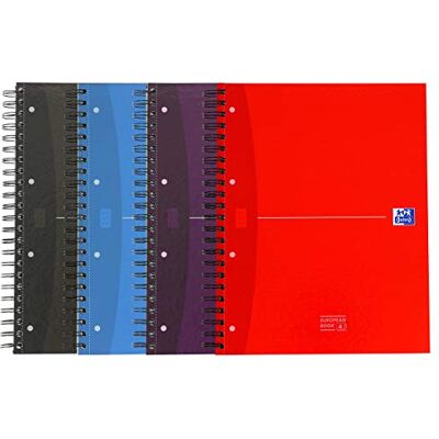 Oxford Lote de 15 cuadernos Europeanbook A4+ pequeños azulejos 5 mm 240 páginas Encuadernación integral portada tarjeta, colores surtidos Oxford Lote de 15 cuadernos Europeanbook A4+ pequeños azulejos 5 mm 240 páginas Encuadernación integral portada tarjeta, colores surtidos