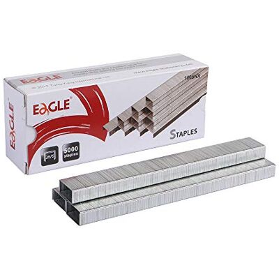 Eagle estándar grapas, grapadora, 1/4 pulgadas Longitud de pierna, 5,000 por caja Eagle estándar grapas, grapadora, 1/4 pulgadas Longitud de pierna, 5,000 por caja