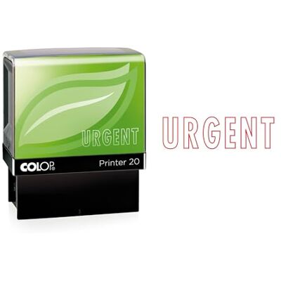 COLOP Printer 20 Green Line con texto URGENT, tinta roja COLOP Printer 20 Green Line con texto URGENT, tinta roja