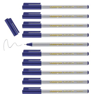 Edding 89 rotulador de punta fina azul 10 rotuladores punta redonda extrafina 0,3 mm para escribir, subrayar y dibujar con precisión en la oficina, en casa y en la escuela Edding 89 rotulador de punta fina azul 10 rotuladores punta redonda extrafina 0,3 mm para escribir, subrayar y dibujar con precisión en la oficina, en casa y en la escuela