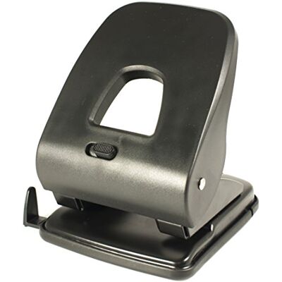 Pavo Premium Heavy-Duty hole punch with Paper guide for 40 Sheets Black Pavo Premium Heavy-Duty hole punch with Paper guide for 40 Sheets Black