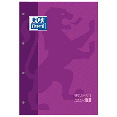 Oxford Recambio color Morado A4 .80 hojas, cuadrícula 5x5 Oxford Recambio color Morado A4 .80 hojas, cuadrícula 5x5