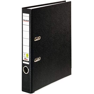 FALKEN Carpeta S de polipropileno, de color, DIN A4, color Negro estrecho FALKEN Carpeta S de polipropileno, de color, DIN A4, color Negro estrecho