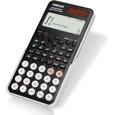 OSALO Calculadora científica de 252 Funciones, Pantalla escrita de 2 líneas con Cubierta Deslizante para Estudiantes de Secundaria (OS 82ES 2ª edición) OSALO Calculadora científica de 252 Funciones, Pantalla escrita de 2 líneas con Cubierta Deslizante para Estudiantes de Secundaria (OS 82ES 2ª edición)