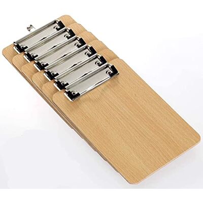 LATERN A4 portapapeles paquete de 6, tableros duros de bajo perfil con agarre de resorte resistente y orificio para colgar oculto, tableros de madera durables para el trabajo de oficina LATERN A4 portapapeles paquete de 6, tableros duros de bajo perfil con agarre de resorte resistente y orificio para colgar oculto, tableros de madera durables para el trabajo de oficina