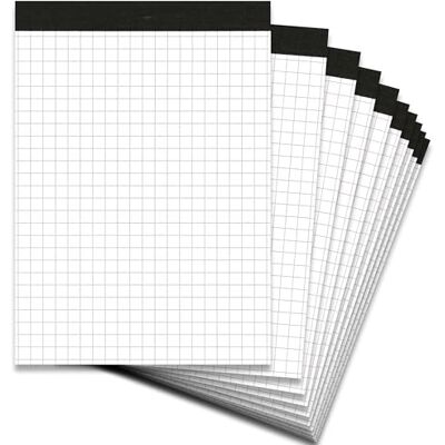 herlitz Landre Bloc de notas sin tapa (DIN A6, 50 hojas, cuadriculado, 60 g/m2, perforado, 10 unidades), color gris herlitz Landre Bloc de notas sin tapa (DIN A6, 50 hojas, cuadriculado, 60 g/m2, perforado, 10 unidades), color gris