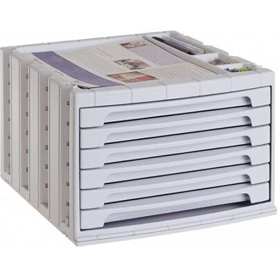 m-office Freya Módulo Sostenible Serie 6000 De Producto 100% Reciclado Y Reciclable con 6 Cajones Pequeños Y Carcasa En Color Gris m-office Freya Módulo Sostenible Serie 6000 De Producto 100% Reciclado Y Reciclable con 6 Cajones Pequeños Y Carcasa En Color Gris
