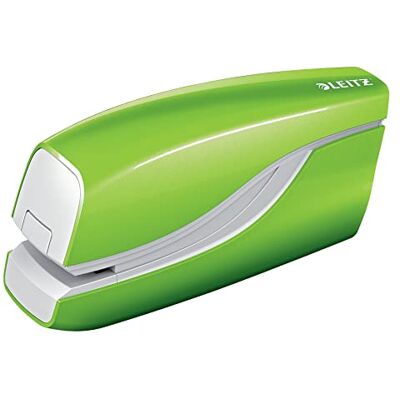 Leitz Grapadora eléctrica, capacidad de 10 hojas, funciona con batería, gama WOW, verde Leitz Grapadora eléctrica, capacidad de 10 hojas, funciona con batería, gama WOW, verde