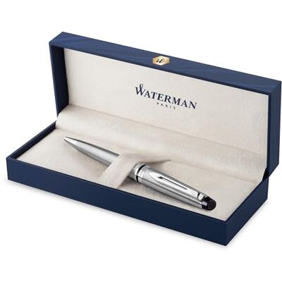 Waterman Expert bolígrafoacero inoxidable con adorno cromadopunta media con cartucho de tinta azulestuche de regalo Waterman Expert bolígrafoacero inoxidable con adorno cromadopunta media con cartucho de tinta azulestuche de regalo